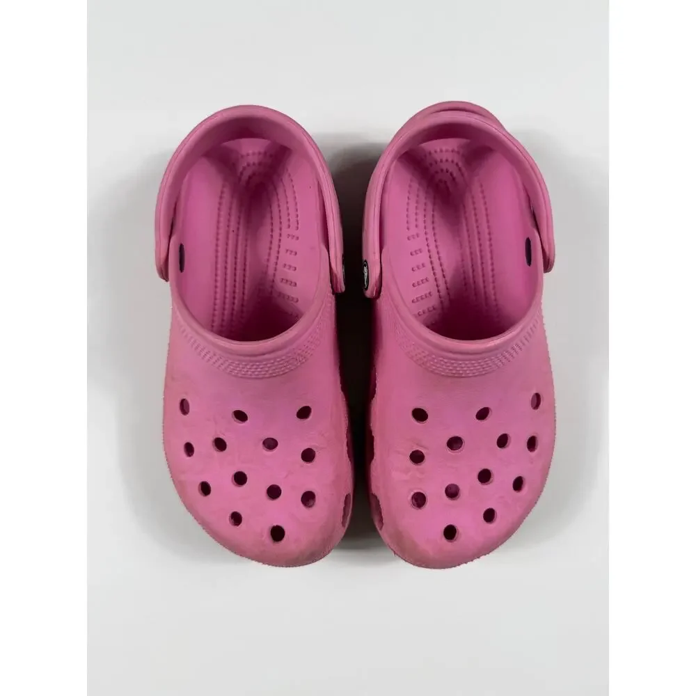 Crocs Classic Clog Pink Slip On Shoes Kids J5 Size 5